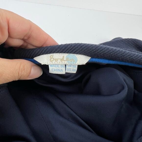 BODEN 4 Betty Ottoman Navy Short Sleeve Wiggle Ribbed Stretch Sheath Dress - Picture 7 of 10